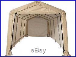 Portable Auto Storage Shelter Beige Car Canopy 10 ft x 20 ft Vehicle Garage Tent