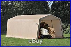 Portable Auto Storage Shelter Beige Car Canopy 10 ft x 20 ft Vehicle Garage Tent