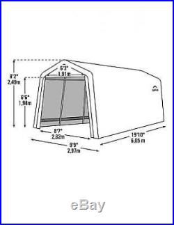 Portable Auto Storage Shelter Beige Car Canopy 10 ft x 20 ft Vehicle Garage Tent