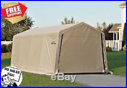 Portable Auto Storage Shelter Tan Car Canopy 10 ft x 20 ft Vehicle Garage Tent