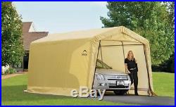 Portable Auto Storage Shelter Tan Car Canopy 10 ft x 20 ft Vehicle Garage Tent