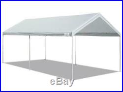 Portable Car Shelter Heavy Duty Canopy Tent Carport 10 X 20 FT Steel 6 Leg White