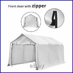 Portable Garage Car Port Canopy Caravan Tent Shelter Heavy Duty Steel White Shed