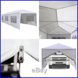 Portable Garage Carport Car Shelter Canopy 20 x 10, White