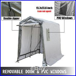 Portable Storage Shed Outdoor Carport Canopy Garage Shelter Steel Tent 6x8x7.8ft