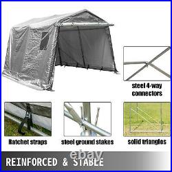 Portable Storage Shed, Portable Garage Shelter 10x10x7.8 ft Storage Shelter Grey