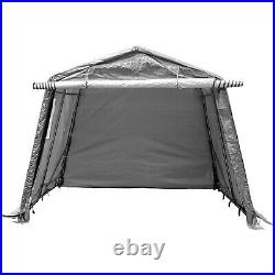Portable Storage Shed, Portable Garage Shelter 10x10x7.8 ft Storage Shelter Grey