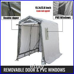 Portable Storage Shed, Portable Garage Shelter, 6x10x7.8 ft Storage Shelter, Grey