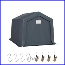 Portable Storage Shelter Garage Storage Shed 8x12x7.3ft & Zipper Door Heavy Duty