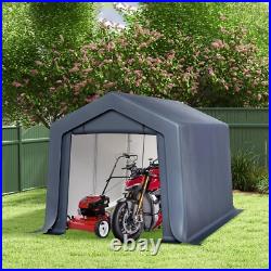 Portable Storage Shelter Garage Storage Shed 8x12x7.3ft & Zipper Door Heavy Duty