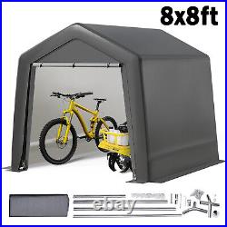 Portable Storage Shelter Garage Storage Shed 8x8x7 ft Carport Tent Waterproof