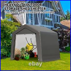 Portable Storage Shelter Garage Storage Shed 8x8x7 ft Carport Tent Waterproof