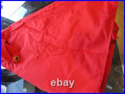 Pottery Barn Premuim umbrella canopy round 9 red stripe w gold grommets