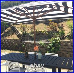 Pottery Barn Replacement Market Umbrella Canopy Rectangular Sunbrella NavyStripe