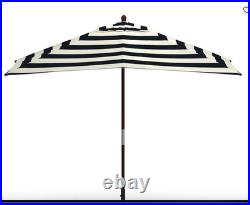 Pottery Barn Replacement Market Umbrella Canopy Rectangular Sunbrella NavyStripe