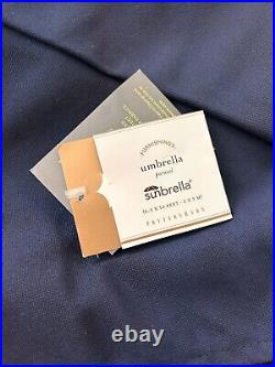 Pottery Barn Sunbrella Umbrella Replacement Rectangular Navy Canopy 10' NWT OB