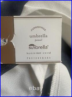 Pottery Barn Umbrella Replacement Sunbrella Rectangular Canopy 10' Navy STRP NWT