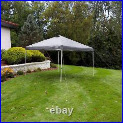 Premium Pop-Up Canopy with Rolling Bag 12 ft x 12 ft Gray by Sunnydaze