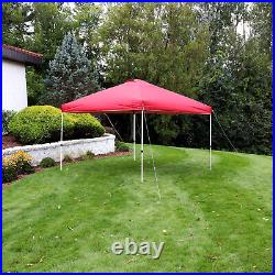 Premium Pop-Up Canopy with Rolling Bag 12 ft x 12 ft Red by Sunnydaze