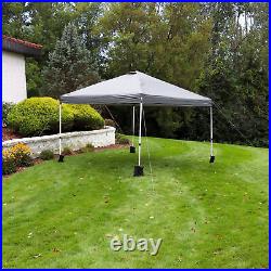 Premium Pop-Up Canopy with Sandbags 12 ft x 12 ft Gray by Sunnydaze