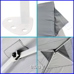 Premium Pop-Up Canopy with Sandbags 12 ft x 12 ft Gray by Sunnydaze