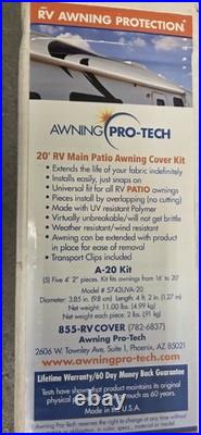 Pro-Tech RV Camper Patio Awning Cover A-20 Kit 20' to Protect Vinyl