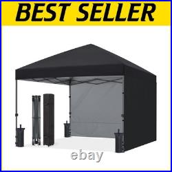 Protective Pop-up Canopy with Sidewalls, Black