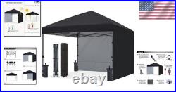 Protective Pop-up Canopy with Sidewalls, Black