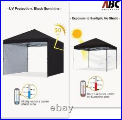 Protective Pop-up Canopy with Sidewalls, Black