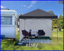 Protective Pop-up Canopy with Sidewalls, Black