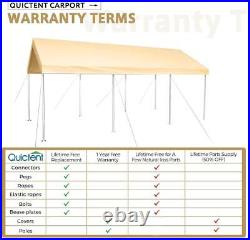 QUICTENT 10x20ft Outdoor Portable Waterproof Heavy Duty Carport Canopy Shed Tent