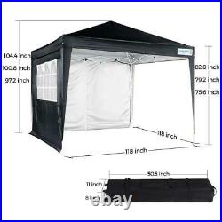 Quictent 10'x10' EZ Pop Up Canopy Party Tent Outdoor Commercial Folding Gazebo
