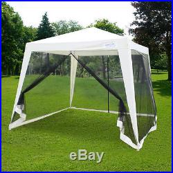 Quictent 10'x7.9'Trapezoid Screen House Party tent Gazebo Mesh Side Wall Beige