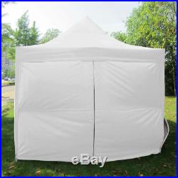 Quictent 10X15 White EZ Pop Up Canopy Tent Party Tent with Sides Pyramid Roofed