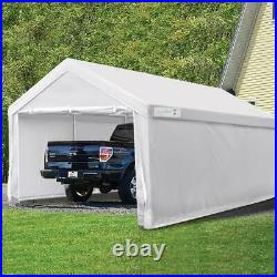 Quictent 10X20 Heavy Duty White Carport Outdoor Storage Car Shelter Garage Shed