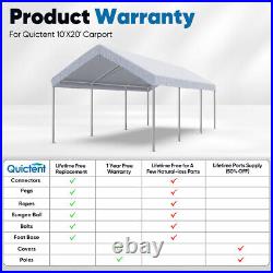Quictent 10X20FT Heavy Duty Carport Outdoor Awning Canopy Car Shelter Boat Cover