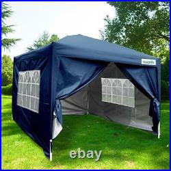 Quictent 10x10 EZ Pop Up Canopy Gazebo Party Tent Waterproof with walls Blue