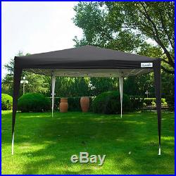 Quictent 10x10 EZ Pop Up Canopy Party Tent Gazebo Black 4 Removable Sidewalls