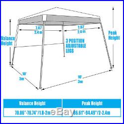 Quictent 10x10 Ez Pop Up Canopy Tent Instant Folding Canopy Waterproof Blue