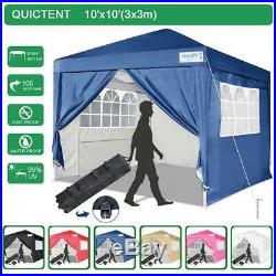 Quictent 10x10 FT Wedding Party Event Tent Outdoor EZ Pop Up Canopy Patio Gazebo