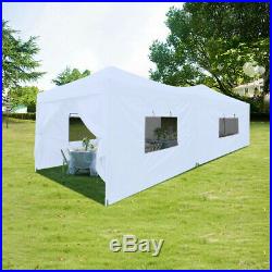 Quictent 10x20 Ft EZ Pop Up Canopy Party Tent with Sides Wheeled Bag-6 Colors