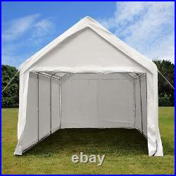 Quictent 10x20ft Carport Canopy Heavy Duty Garage Shed Outdoor Shelter White US
