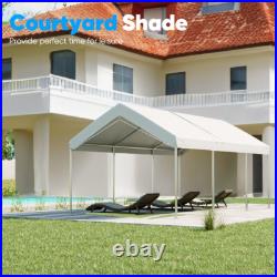 Quictent 10x20ft Carport Heavy Duty Car Canopy White