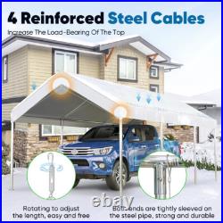 Quictent 10x20ft Carport Heavy Duty Car Canopy White