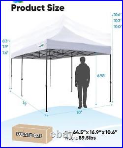 Quictent 10x20ft Outdoor Wedding Pop Up Canopy Heavy Duty Instant Party Tent US