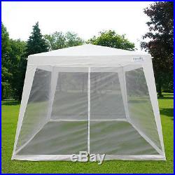 Quictent 10x7.9 Trapezoid Canopy Party tent Gazebo Screen House Mesh Side Wall
