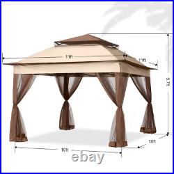 Quictent 11x11ft Pop Up Canopy Patio Folding Gazebo Outdoor Wedding Party Tent