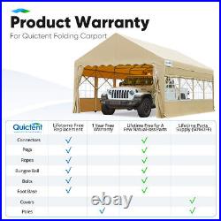 Quictent 13'X20' Anti-Snow Carport Canopy Garage Shed Car Shelter Retractable US