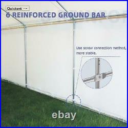 Quictent 13x20ft Heavy Duty Carport Car Shelter Canopy Shed Garage WithGround Bars