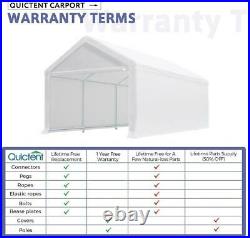 Quictent 13x20ft Heavy Duty Carport Car Shelter Canopy Shed Garage WithGround Bars